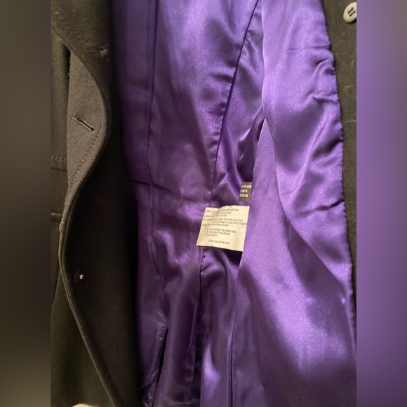 Kenneth Cole New York Women’s Size 8 Black Military Style Pea Coat Wool Blend - Picture 12 of 16